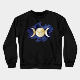 Triple Moon - Watercolor Crewneck Sweatshirt